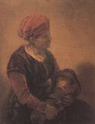 Woman with a Child in Swaddling Clothes (mk33) Barent fabritius